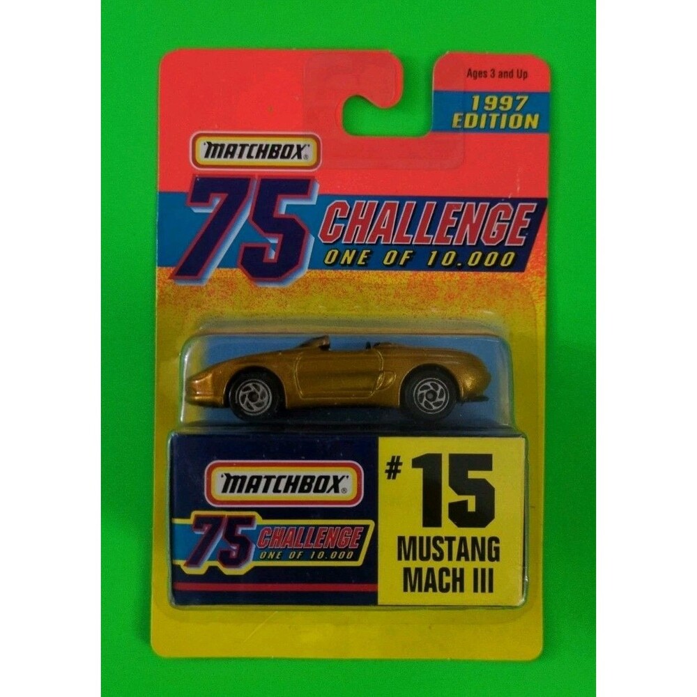 Matchbox 75 challenge, 1997, #15 Mustang Mach 3. Gold Sealed